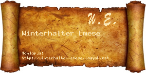 Winterhalter Emese névjegykártya